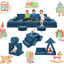 22Pcs Modular Kids Play Coach - Kids Couch for Playroom Bedroom Living Rooms Toddler Sofa for Inspiring Child Creativity,Children Convertible Foam Sofa