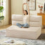 Beige Folding Sleeper Sofa Matress with Pilow Foldable,2 in 1 Pull Out Loveseat Sofa Portable Chair Bed