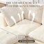 #A01 Beige L-Shaped Couch Modular Sectional Sofa, 3 Seat Comfy Cloud Couch Chaise, with Sponge Cushion