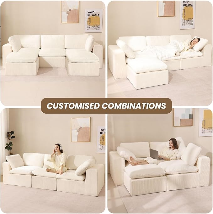 #M03 Cloud Sectional Couch with Sponge Cushion
