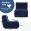 Navy Blue Soft Bean Bag Couch for Adults with Ottoman,, High-Resilient Foam  Lazy Sofa