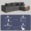#A02 (Grey)104" Cloud Sectional Couch with L-Shape Chaise,4 Seat Couches for Living Room Bedroom