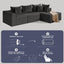 #A02 (Black)104" Cloud Sectional Couch with L-Shape Chaise,4 Seat Couches for Living Room Bedroom
