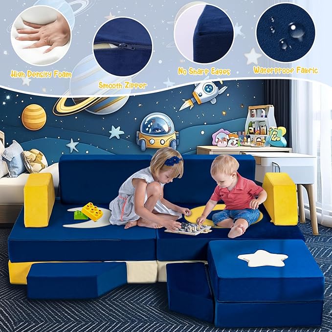 21pcs Modular Kids Play Couch - Universe Theme