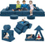【K01】Blue 22Pcs Modular Kids Play Couch-Inspiring Child Creativity,Children Convertible Foam Sofa