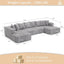 131" Modular Corduroy Sectional Couch, Luxury Couches for Living Room