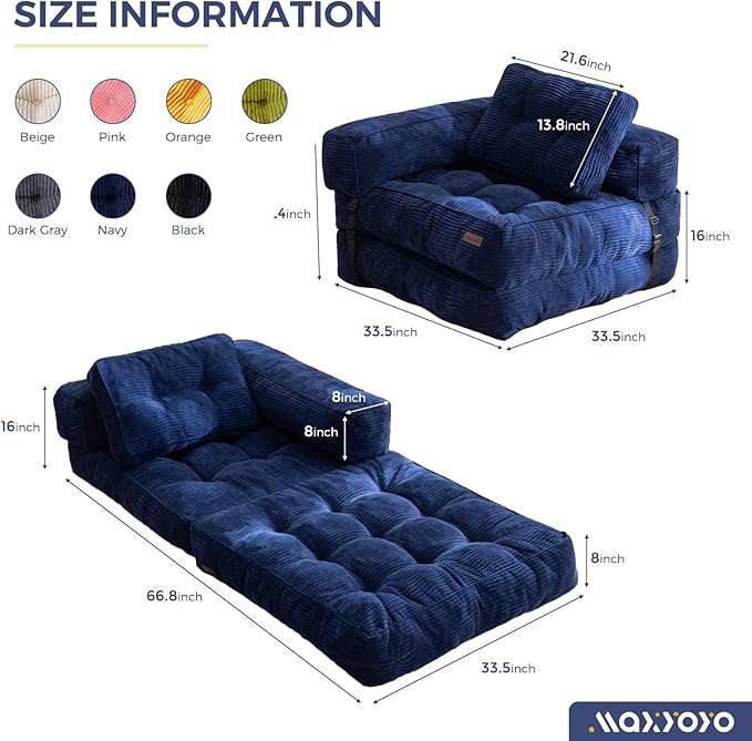 #S07 Colorful Single Folding Sofa Bed Compressible Sofa
