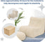 Beige Soft Bean Bag Couch for Adults with Ottoman,, High-Resilient Foam  Lazy Sofa