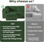 #A01 Green L-Shaped Couch Modular Sectional Sofa,3 Seat Comfy Cloud Couch Chaise, with Sponge Cushion