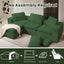 #A01 Green L-Shaped Couch Modular Sectional Sofa,3 Seat Comfy Cloud Couch Chaise, with Sponge Cushion