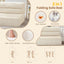 Beige Folding Sleeper Sofa Matress with Pilow Foldable,2 in 1 Pull Out Loveseat Sofa Portable Chair Bed