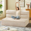 Beige Folding Sleeper Sofa Matress with Pilow Foldable,2 in 1 Pull Out Loveseat Sofa Portable Chair Bed