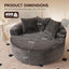 #S04 Round Chair Lounge Chaise Indoor,Fluffy Modern Sleeper Sofa Bed