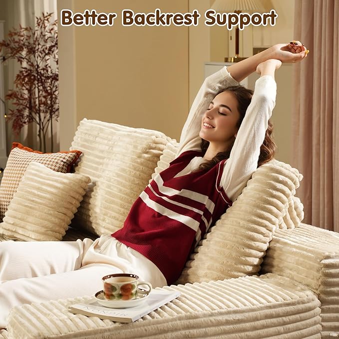 #M01 Oversized Sectional Double Cloud Plush Sofa Bed