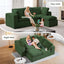 #A01 Green L-Shaped Couch Modular Sectional Sofa,3 Seat Comfy Cloud Couch Chaise, with Sponge Cushion