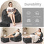 Grey Shell Lazy Sofa with Footstool,Comfortable Plush Adult Reading Chair