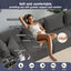 #A02 (Grey)104" Cloud Sectional Couch with L-Shape Chaise,4 Seat Couches for Living Room Bedroom