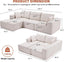 108” Modular Sectional Sofa,Cloud Sectional Couch Modern Modular L-Shape Sofa Couch