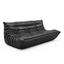 #S09 Armless Large Microfiber Leather 3-Seat Bean Bag Sofa