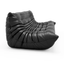#S09 Armless Large Microfiber Leather 3-Seat Bean Bag Sofa