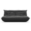 #S09 Armless Large Microfiber Leather 3-Seat Bean Bag Sofa