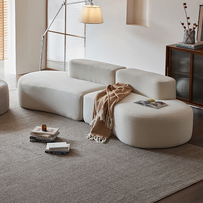 Arc Moon Minimalist Compressed Fabric Sofa