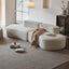 Arc Moon Minimalist Compressed Fabric Sofa