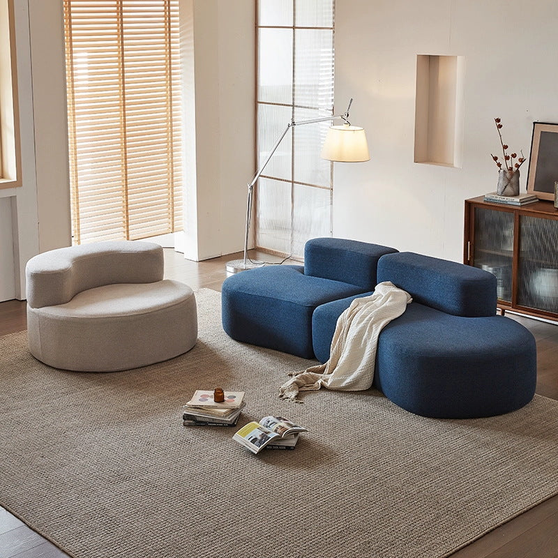 Arc Moon Minimalist Compressed Fabric Sofa