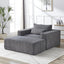 #S15 Corduroy Compressible Foam Single Sofa with Foot Pad