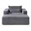 #S15 Corduroy Compressible Foam Single Sofa with Foot Pad