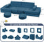 22Pcs Modular Kids Play Coach - Kids Couch for Playroom Bedroom Living Rooms Toddler Sofa for Inspiring Child Creativity，Children Convertible Foam Sofa