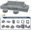 22Pcs Modular Kids Play Coach - Kids Couch for Playroom Bedroom Living Rooms Toddler Sofa for Inspiring Child Creativity，Children Convertible Foam Sofa