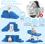 5pcs Modular Kids Foam Climbing Toddlers 1-3, Safety First Baby Climbing Blocks Indoor,Soft Play Toys for Infant, Ideal Crawling and Exploration Play Set for Baby Gym/Toddler Playground(Navy)
