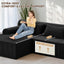 A04 Winzoo 116” Modular Sectional Cloud Couches with L Shaped Chaise