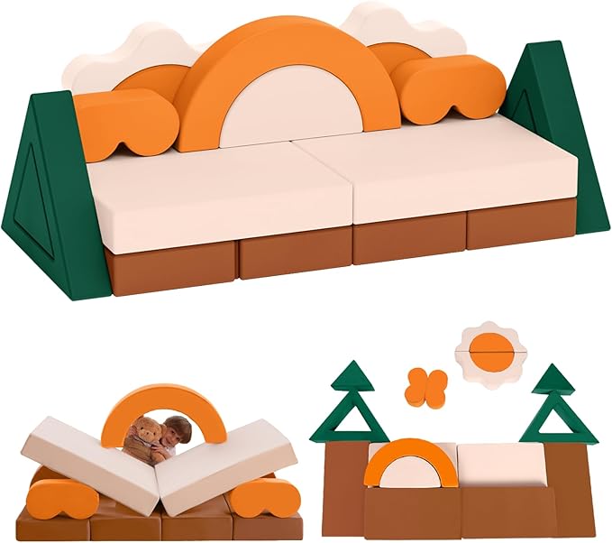 18PCS Modular Kids Play Couch - Junlge Theme
