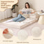 Beige Folding Sleeper Sofa Matress with Pilow Foldable,2 in 1 Pull Out Loveseat Sofa Portable Chair Bed