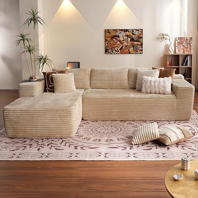 104" Cloud Sectional Couch with L-Shape Chaise,Modern Modular Sofa
